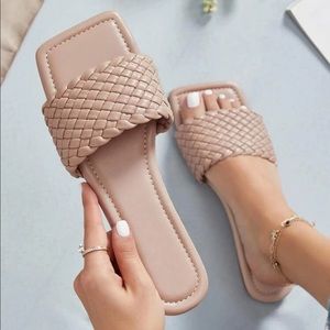Braided Square Toe Sandals